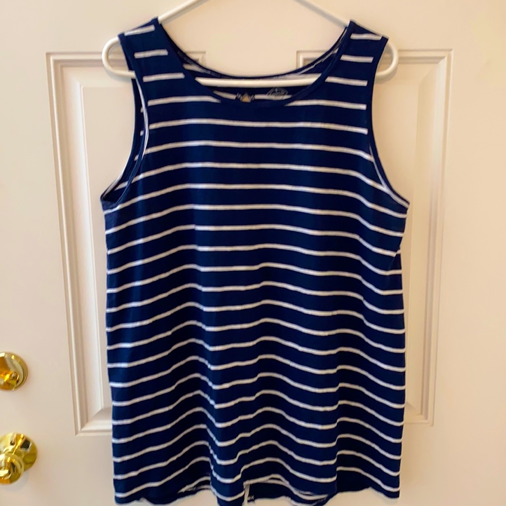 Navy & White Tunic Top Worn Once